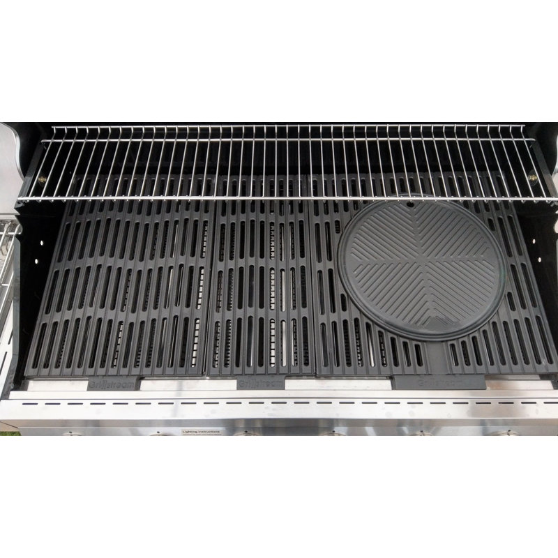 LG Outdoor Portable Gas and Charcoal Grill with Cabinet, 6