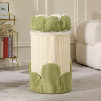 Warm Multifunctional Cat Tree / Multi-Layer Cat Scratching Board Cat Condo with Bell Toys