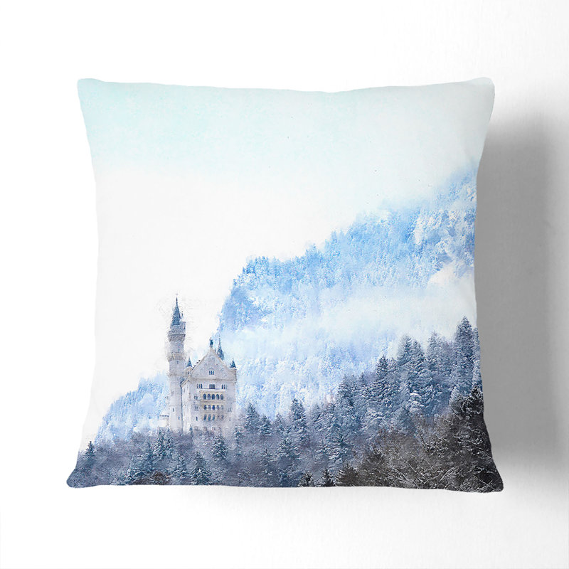 Square Throw Cushion, 55cm H x 55cm W x 20cm D, White