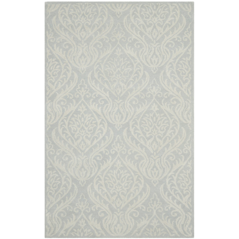 Floral Wool Hand Woven Area Rug, Rectangle 183 x 274 cm