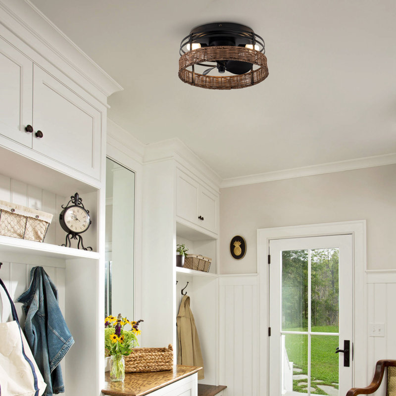 Benfield 12.5'' 3-Blade Drum Ceiling Fan with Lights