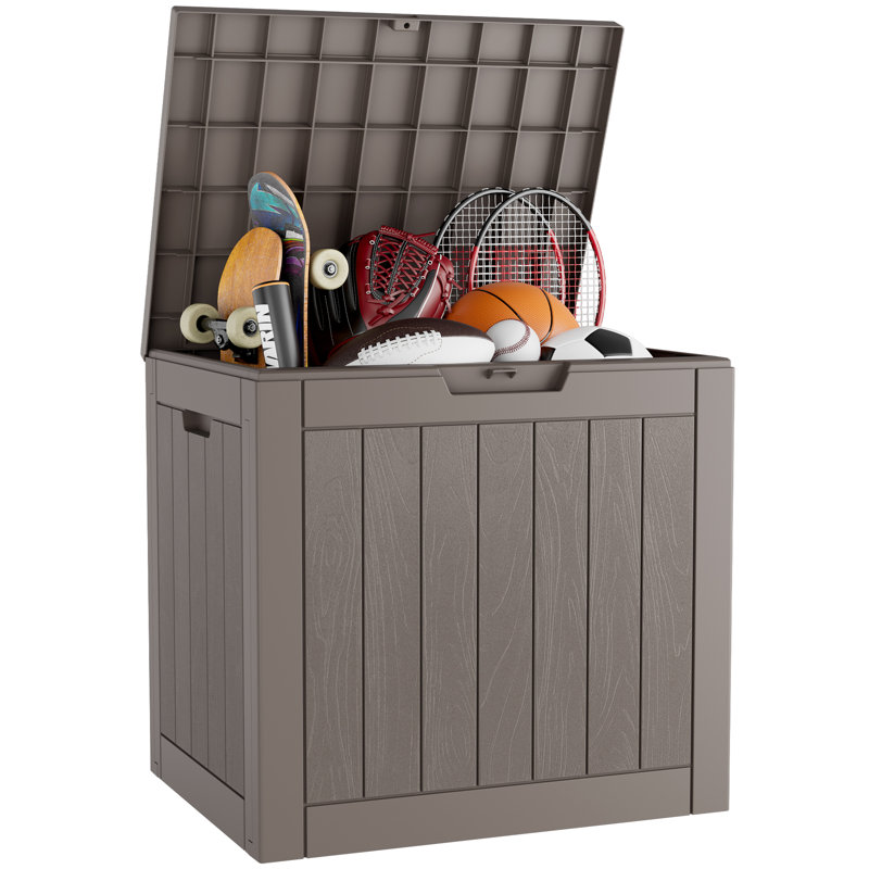 Boîte de rangement d'extérieur 35 gallons, Gris