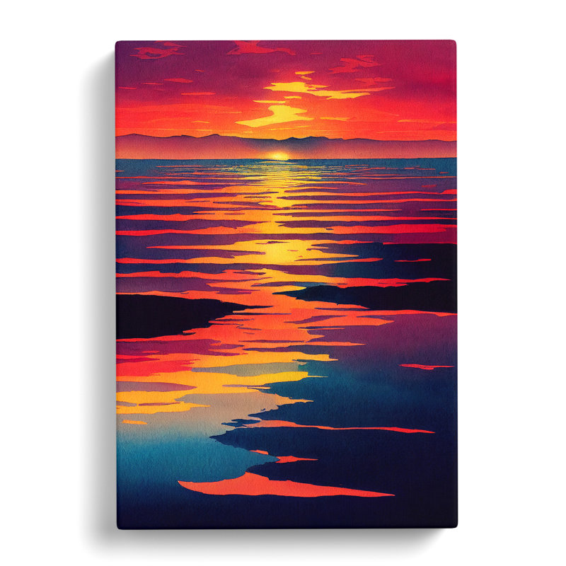 Contemporary Sunset - Wrapped Canvas