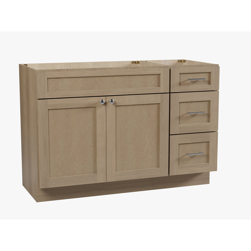 Base de meuble-lavabo simple 51 po Disar, Chêne naturel