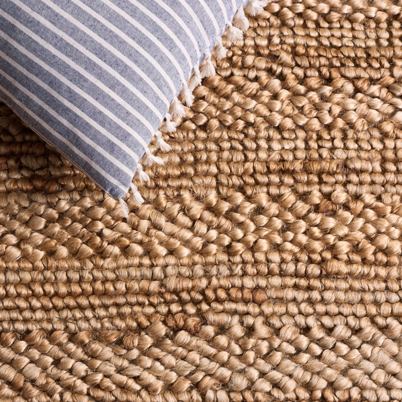 Tapis en jute / coton Khamir, Tapis de couloir 2 pi 3 po x 9 pi