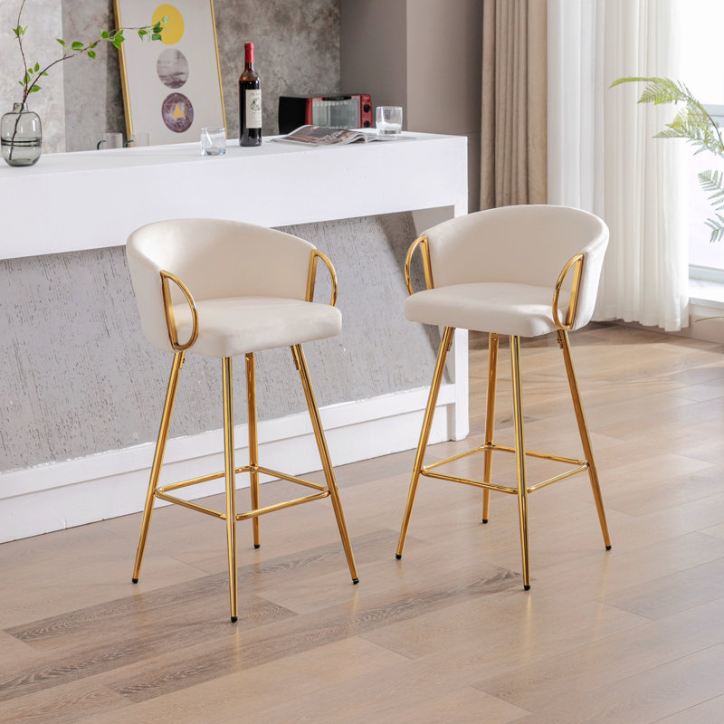 Chaise de salle à manger Rikiya, Crème