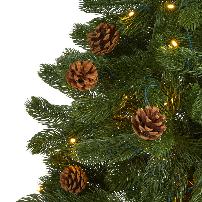 Lighted Artificial Spruce Christmas Tree, 5' H