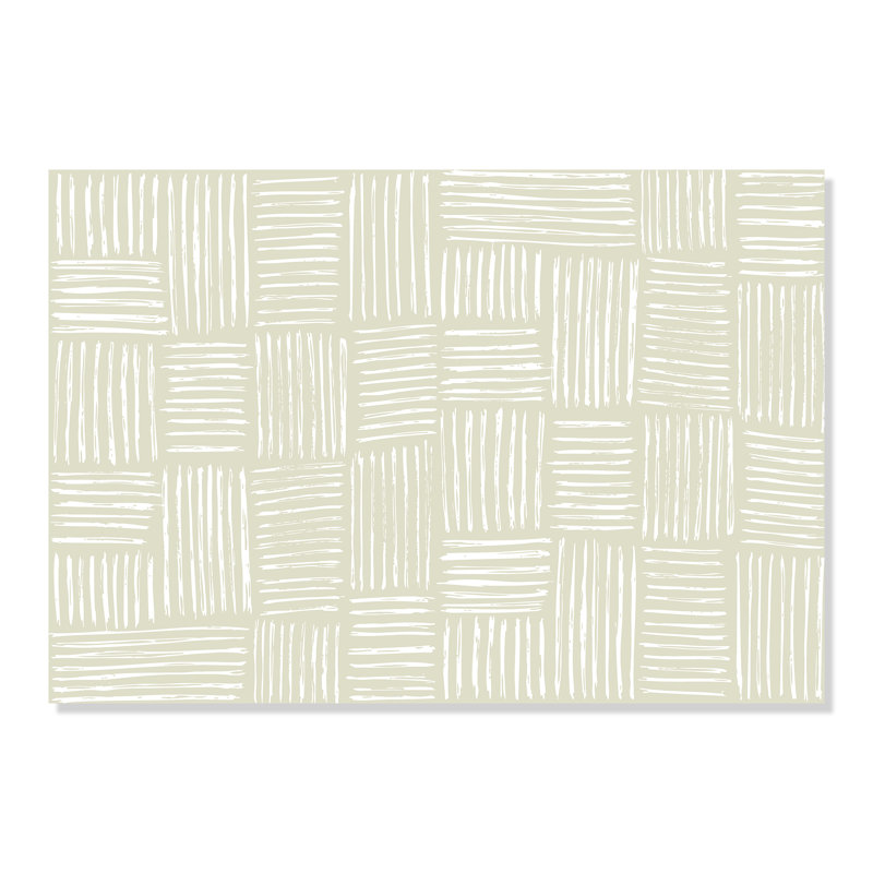 Aspatria Peel & Stick Fabric Striped, 8' L x 24" W, Beige