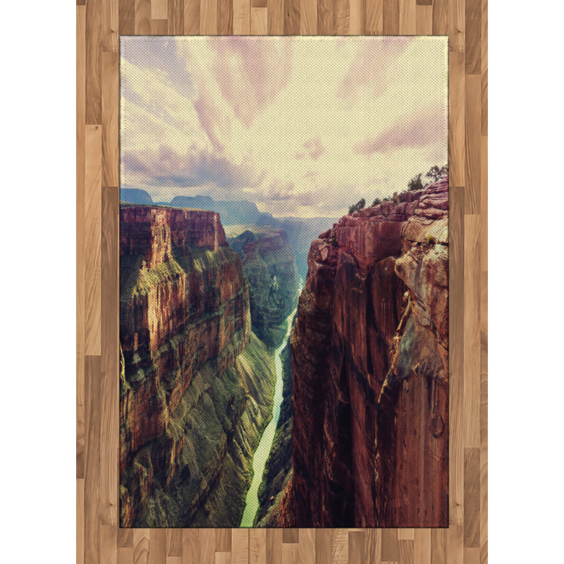 Canyon American High Density Long Fiber Poly Threads Decorative Area Rug Carpet, Rectangle 4' x 5'8"