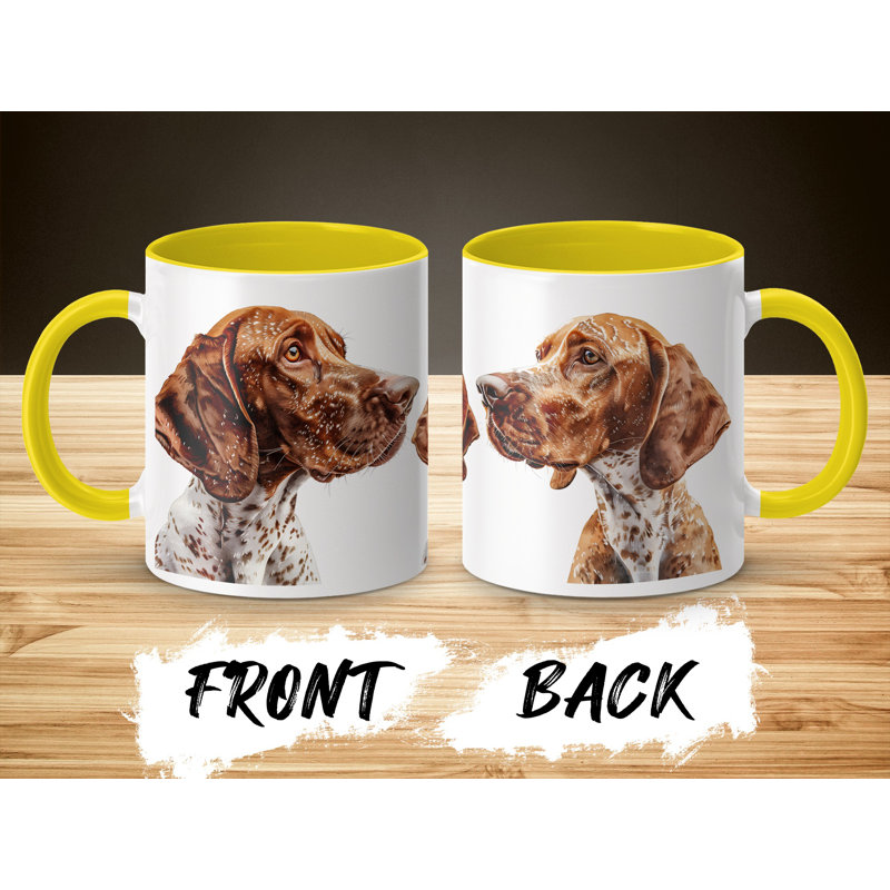Ceramic Coffee Mug, Yellow, 3