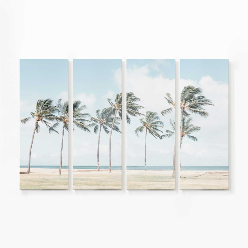 «Swaying Palms in Paradise I», reproduction sur toile, H 36 po x l 54 po x P 1,25 po, Toile tendue, 2