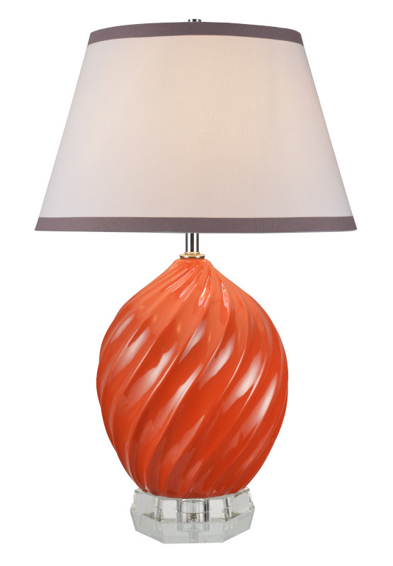 Lampe de table en céramique 26,5 po, Mandarine