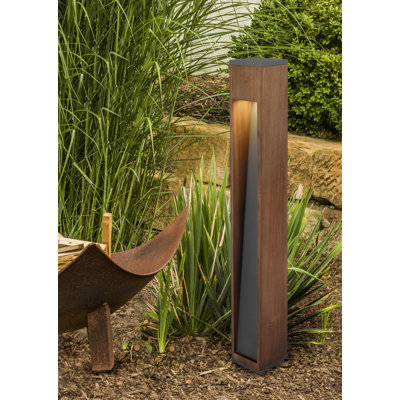 Ezara Brown Engineered Wood Bollard Light