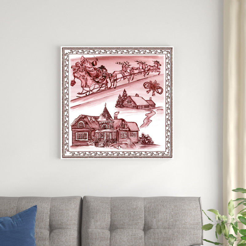 Toile de Noël Wonderland I, H 30 po x l 30 po x P 1,25 po