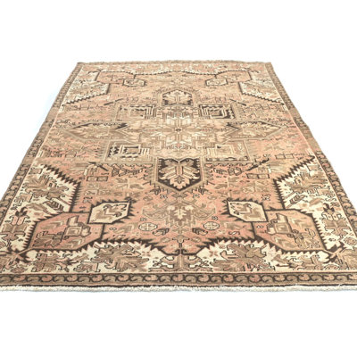 Tapis semi-antique géométrique 5 pi 5 po x 7 pi 4 po Heriz Serapi