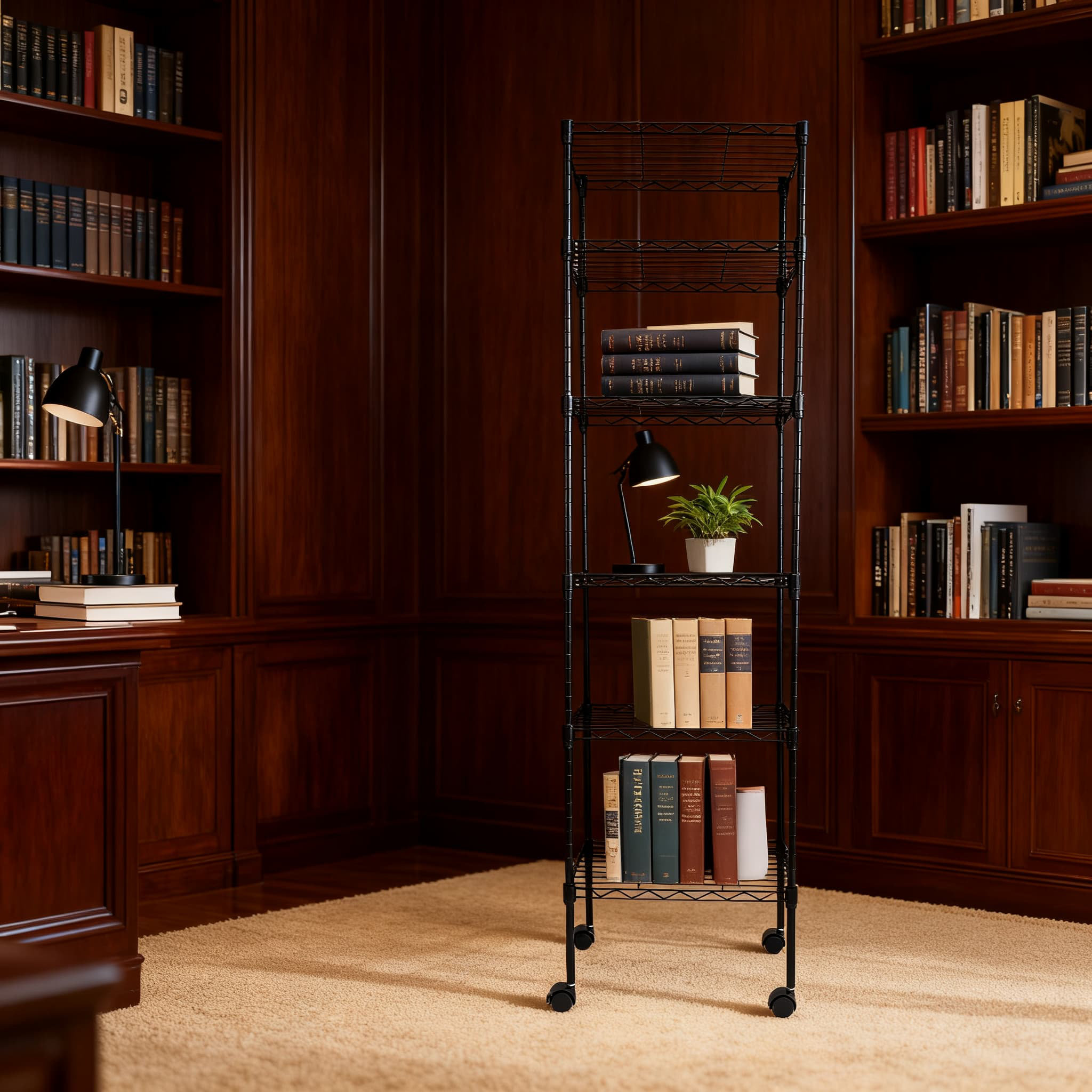 Rebrilliant Wire Shelving Unit With Wheels And Leveling Feet, Heavy ...