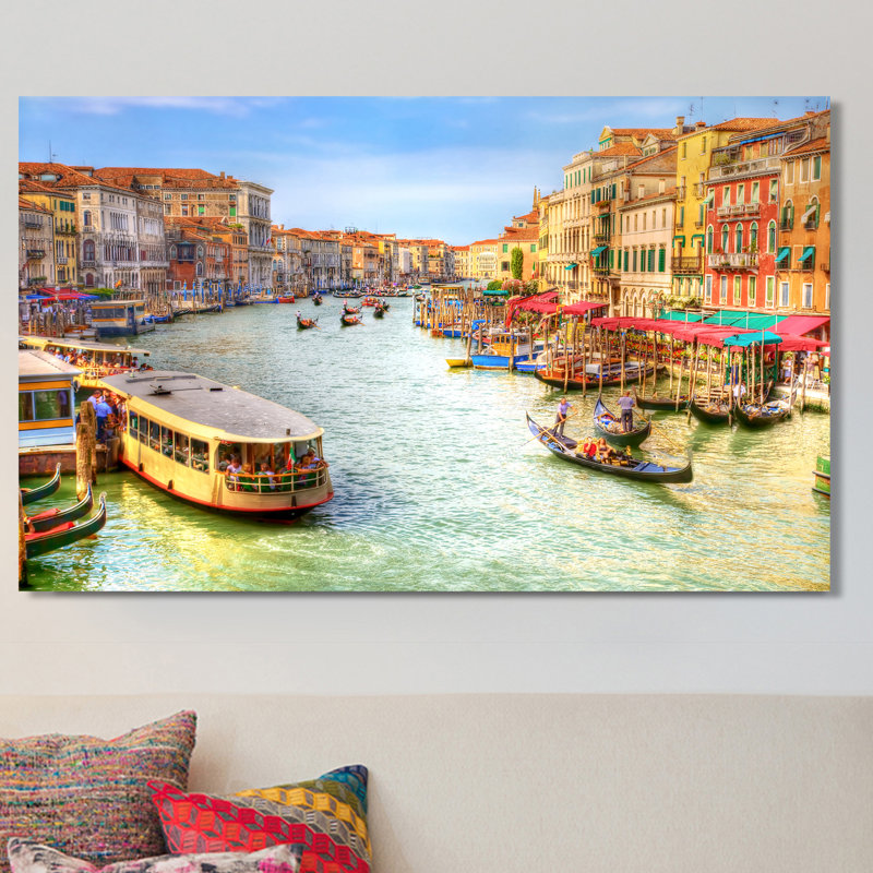 « venice, italie », reproduction de photo sur toile tendue, H 36 po x l 60 po x P 1,5 po