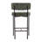 26.8'' Modern Bar Stools With Cuved Back, Upholstered Chenille Counter Height Bar Chairs With Metal Frame-123423192