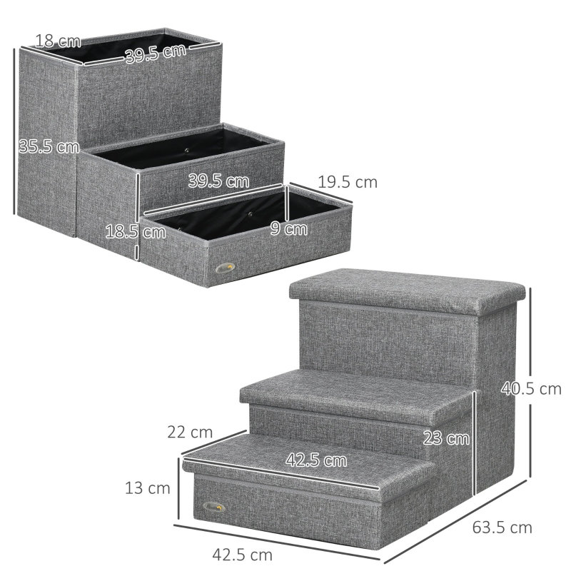 Pawstep Collapsible Stairs With 3 Steps