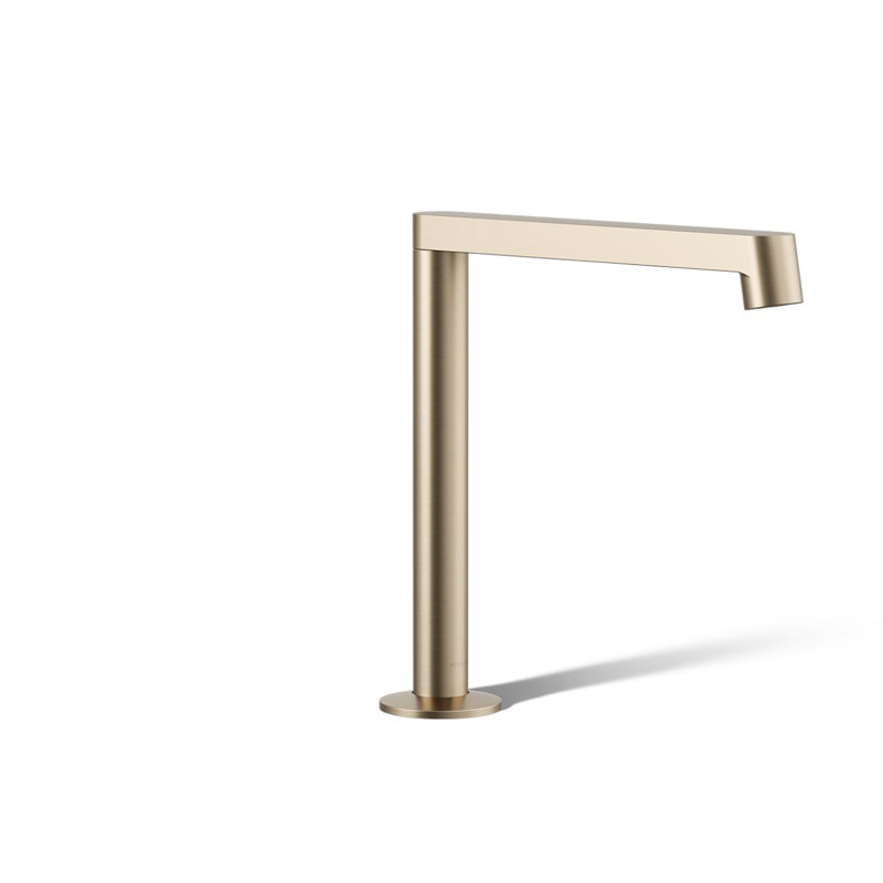 Components Deck-Mount Bath Spout With Row Design, Bronze