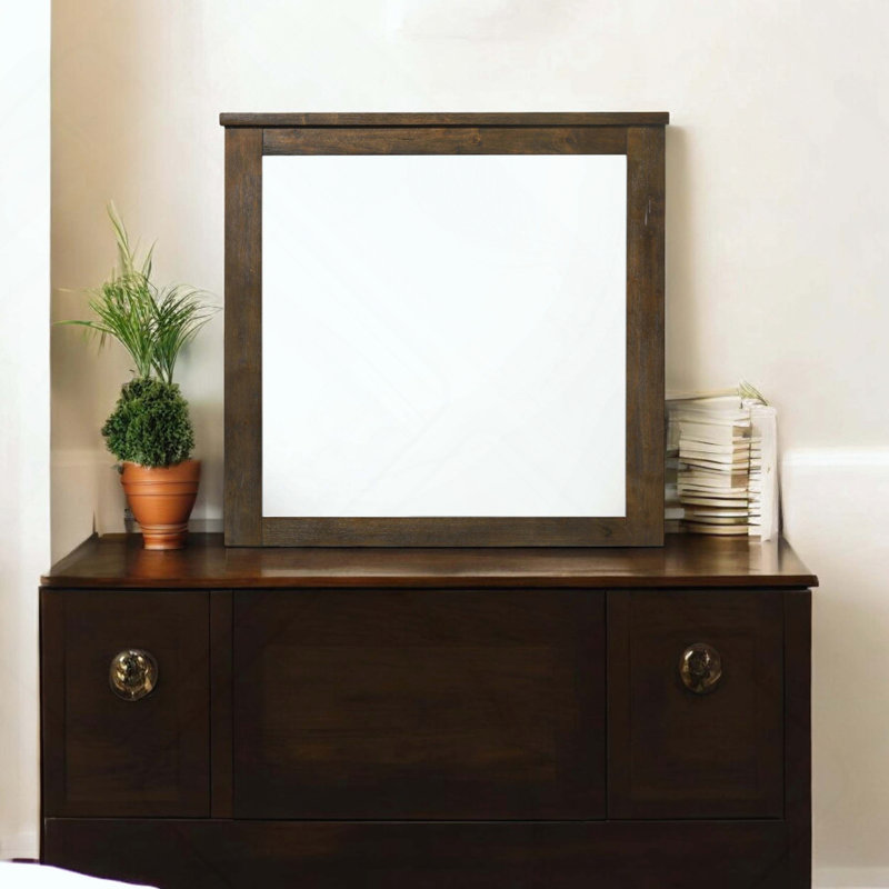 Oak Finish Mirror