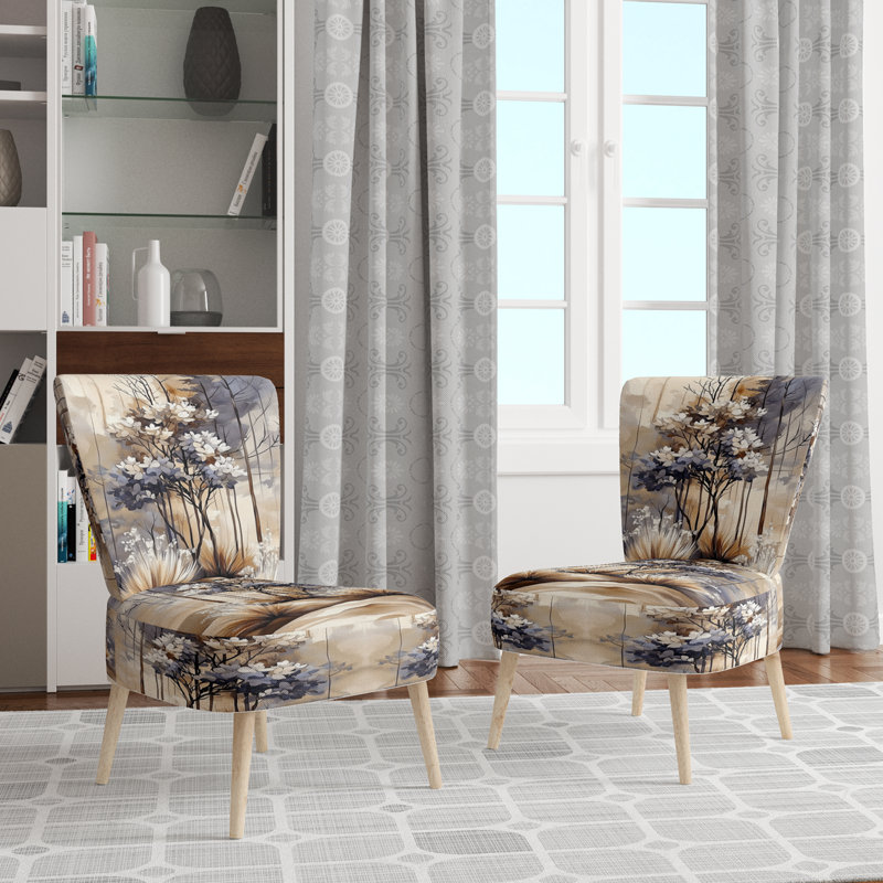 Upholstered Accent Chair, Chaise d'appoint sans accoudoirs