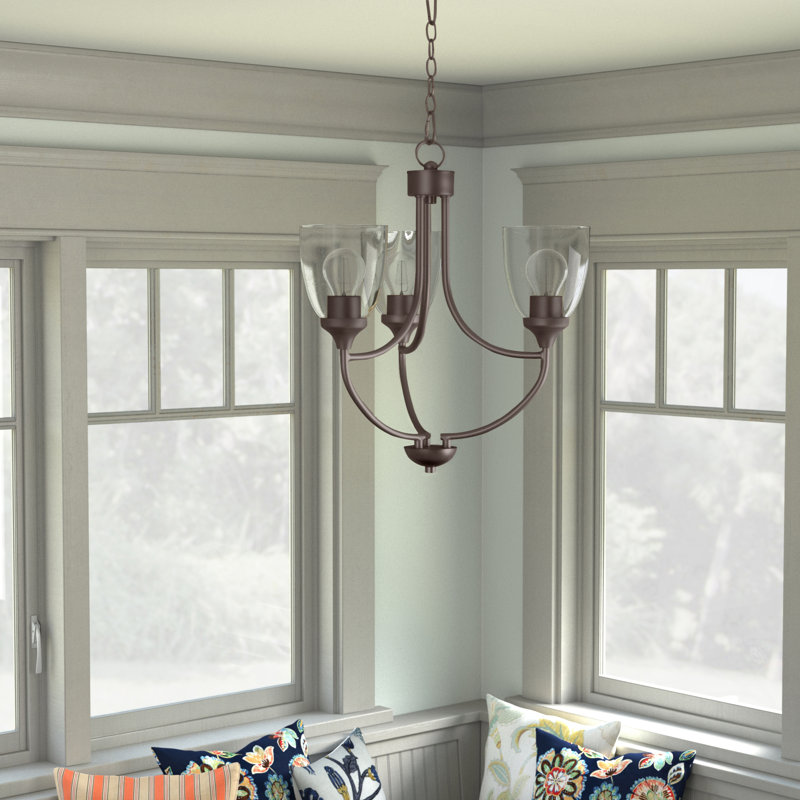 Cariah 3 - Light Dimmable Empire Chandelier, Oiled Bronze