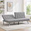 Canapé-lit convertible futon avec structure en bois, pieds en acier inoxydable et conception ergonomique-134045180