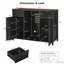 Armoire réfrigérée de style champêtre avec prise électrique et espace de rangement-1460002564