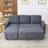 Comtable Linen L-Shaped Combo Sofa Sofa Bed