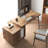 Walnut Rectangular Solid Wood Executive desk with drawers desk-1697040943-1697040940