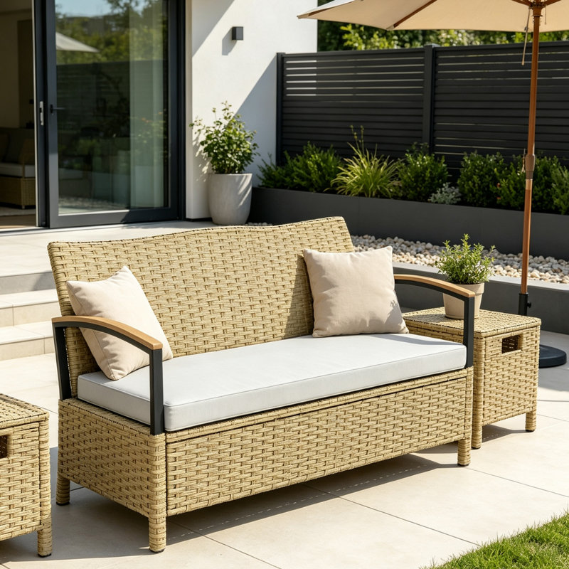 Outdoor Bench, Khaki