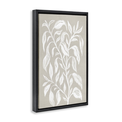 Chalk Sketch Botanicals Framed Floater Canvas by Martina Pavlova