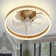 20" Ikeoluwa Modern Flush Mount Ceiling Fan with Dimmable LED Light Kit