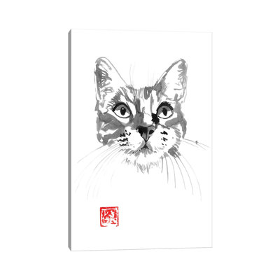 Cute Cat Face by Péchane - Painting on Canvas