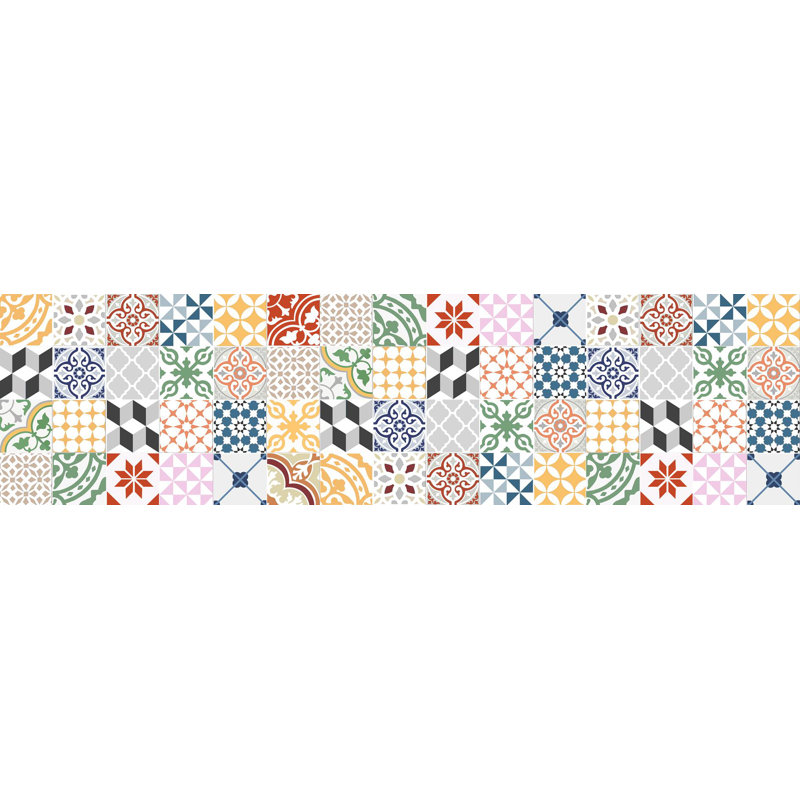 Vinyl Mat Migina in Yellow/Grey/Red, Runner 66 x 250cm