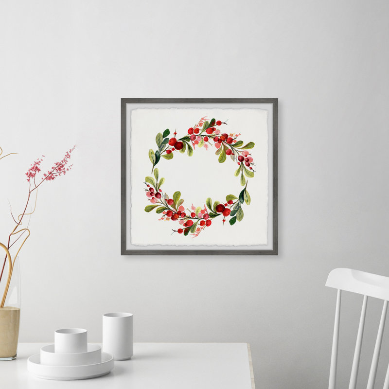 Merry Toyon Berries II - Single Picture Frame Painting, 61cm H x 61cm W x 3.81cm D