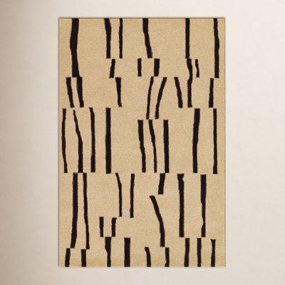 Austin Ivory Brown Hand-Tufted Wool Rug
