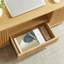 Table basse ovale de luxe moderne de 46,5 po avec tiroirs et compartiments de rangement-821537829