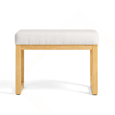 Wooden Frame Shoe-Changing Bench With Soft Cushioned Seat