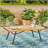 CANOGA Acacia Wood and Iron Outdoor Coffee Table, Durable and Stylish for Any Patio Setting
