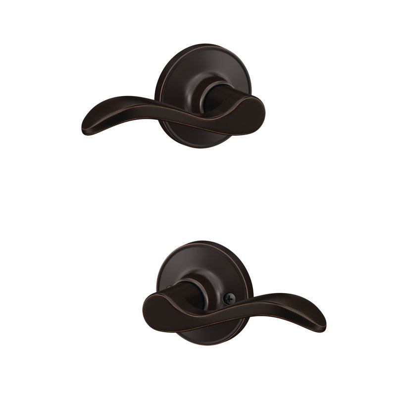 Seville Lever Hall and Closet Lock, Aged Bronze