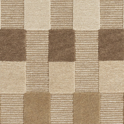 Alexcia Hand Tufted Wool Striped Natural Area Rug 5' X 8'