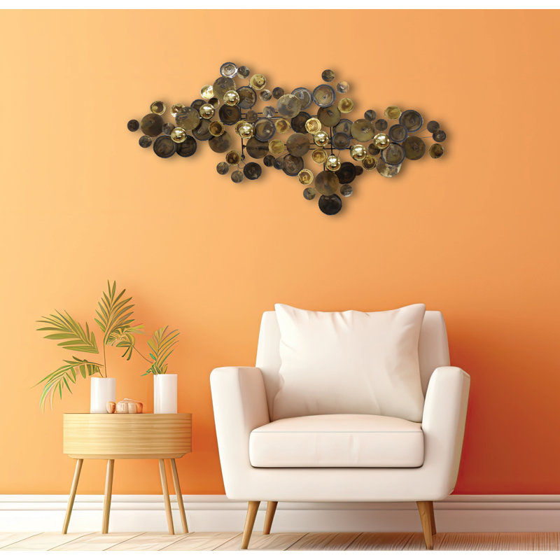 Raindrops Handmade Abstract And Geometric Wall Decor on Metal