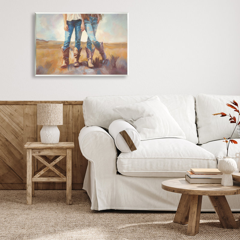 Tout sur les bottes de cowboy, plaque murale, design par Ramona Murdock, H 13 po x l 19 po