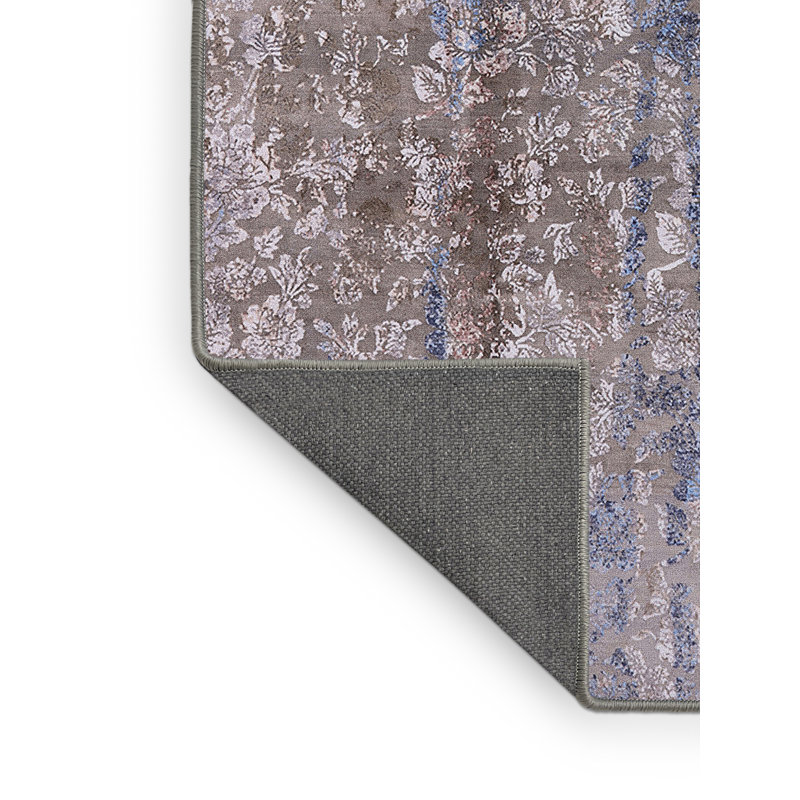 Tapis gris / brun / bleu Hyler, Rectangle 2 pi x 3 pi