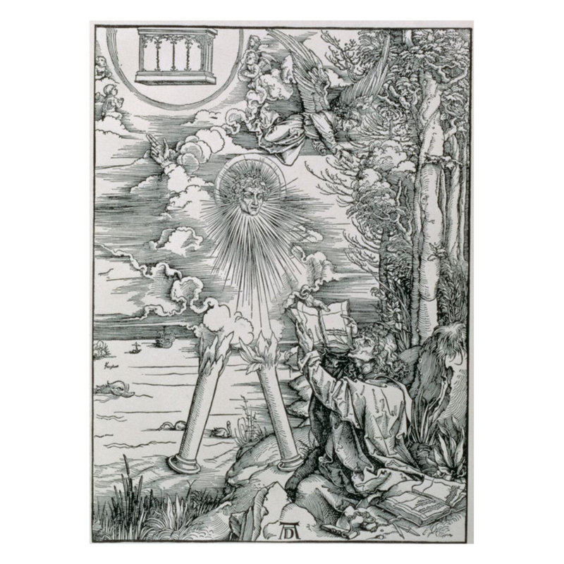 St. John Devouring the Book from the 'Apocalypse' or 'The Revelations of St. John the Divine' par Albrecht Dürer - Estampe numérique