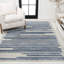 Tapis crème / bleu marine à rayures berbères Baumgardner-582425133