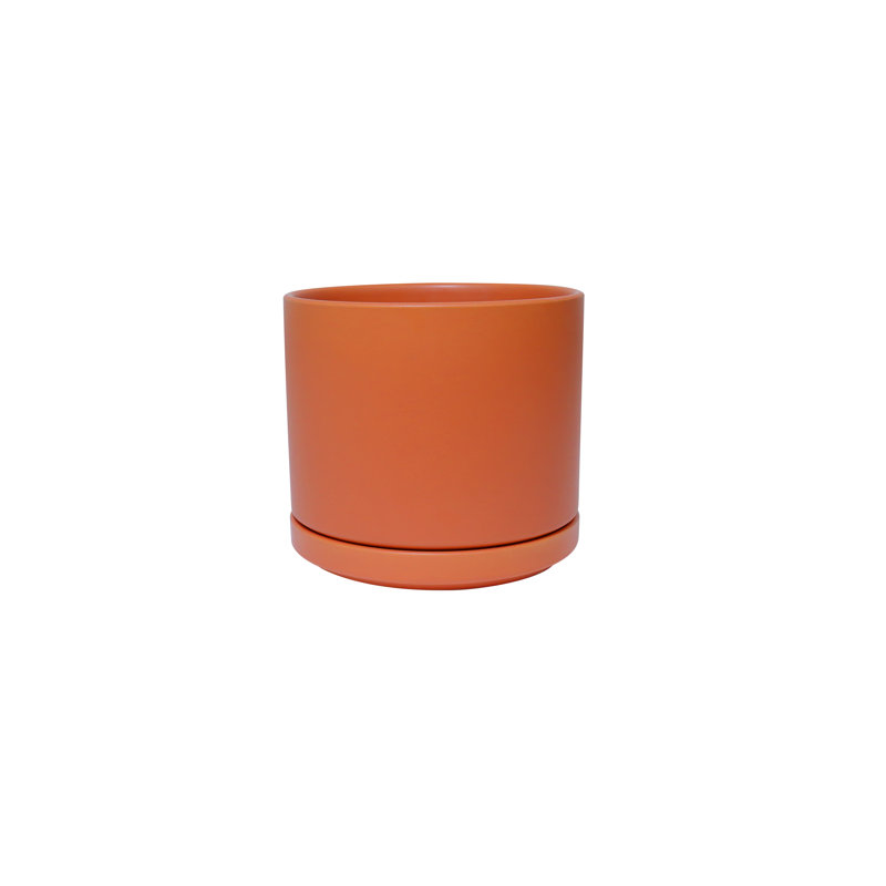 Pot de fleurs en céramique Cheryl, Rouille, H 14,5 po x l 15,75 po x P 15,75 po