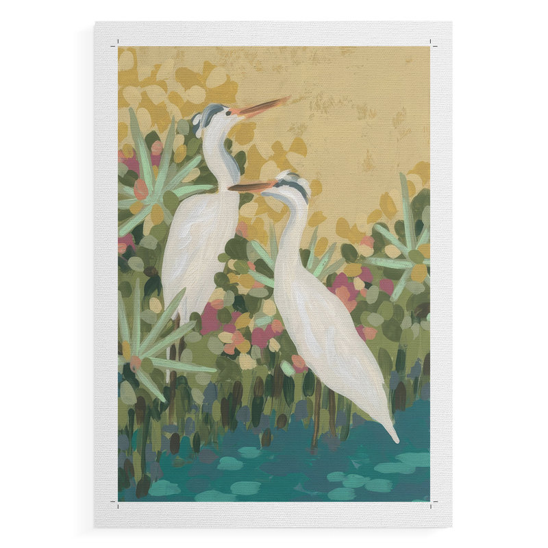 Heron Lagoon I - Impression sur toile seulement - NON-CADRE, H 27 po x l 18 po